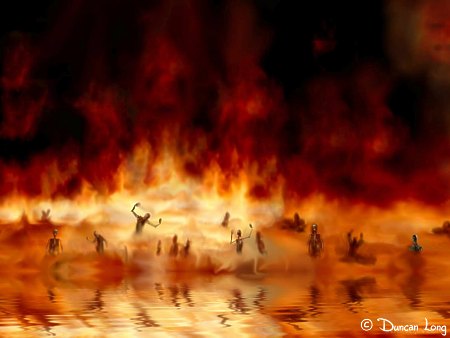 Lake of Fire - has proven to be my most popular book illustration and magazine artwork.