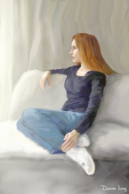 Portrait of Theodora Goss - my last painting of 2010