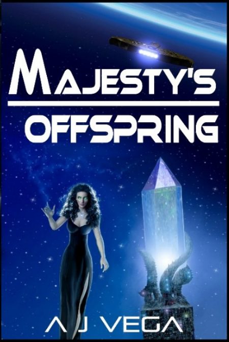 A J Vega Majesty's Offspring Science Fiction Book Cover Illustration by Duncan Long