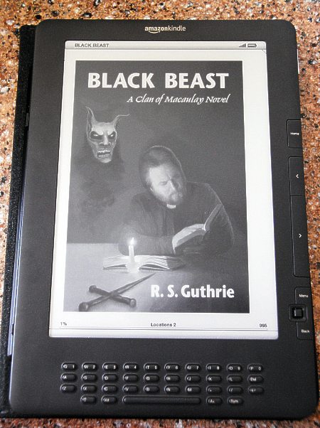 R S Guthrie Black Beast book cover illlustration by book illustrator Duncan Long