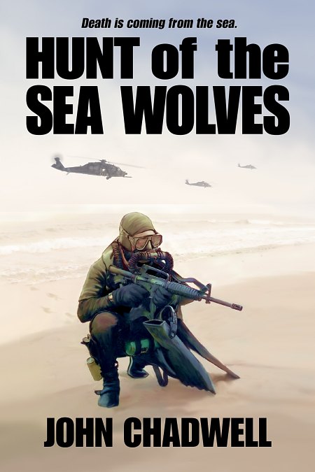 Book Cover Artwork - Hunt of the Sea Wolves by John Chadwell. Illustration by Duncan Long.