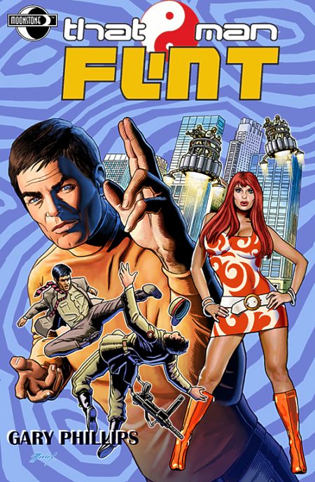 That Man Flint graphic novel cover artwork or comic book illustration.