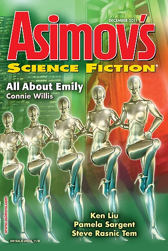 Asimov's Science Fiction Magazine cover Dec 2011 illustration by Duncan Long