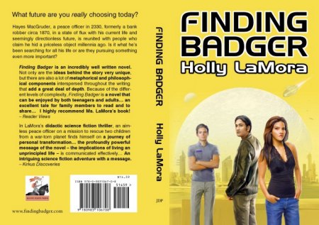 Finding Badger graphic design and layout of the print book cover by illustrator Duncan Long