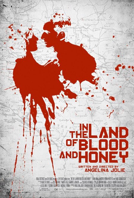 Angelina Jolie movie poster for In the Land of Blood and Honey with Duncan Long's typeface