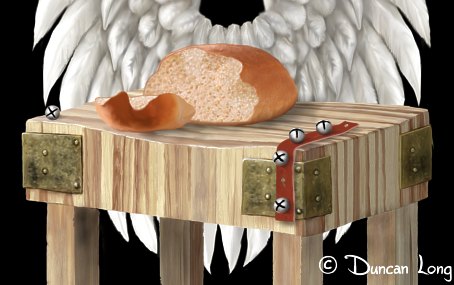 Broken Bread book illustration with bells repainted forward
