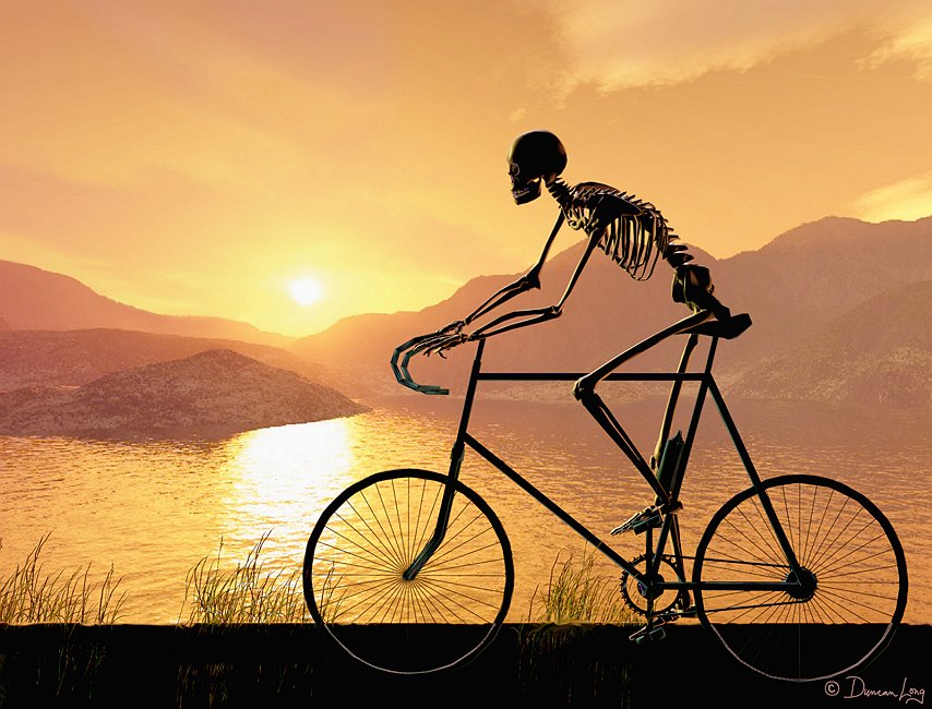 Evening Bike Ride Halloween book artist and illustrator  Duncan Long