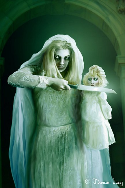 Devil Doll Halloween horror book artist and illustrator  Duncan Long