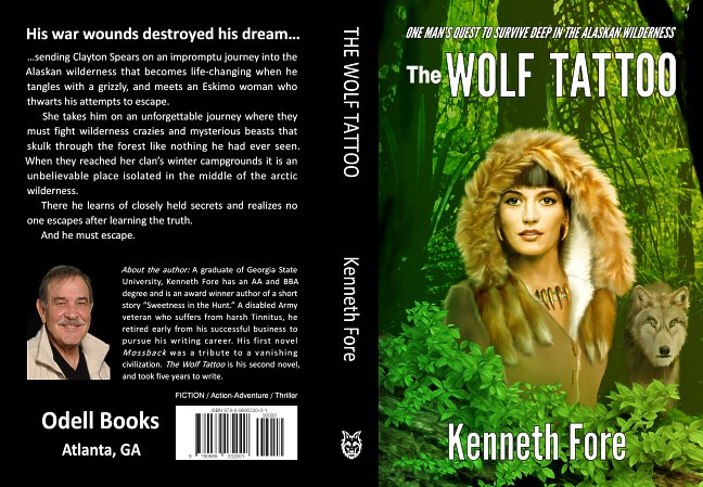 Kenneth Fore Wolf Tattoo wraparound book cover layout