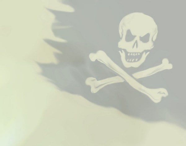 Pirate Flag for piracy sites illegally sharing music art and books