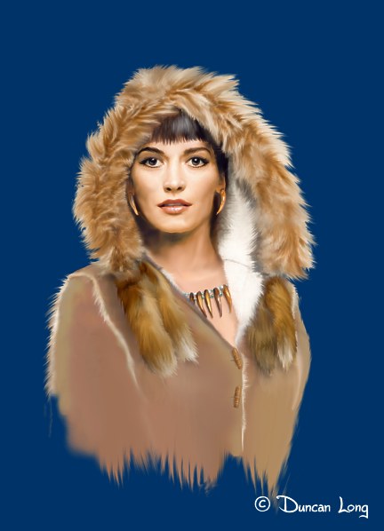Wolf Tattoo book cover - gal with fur and jewelry