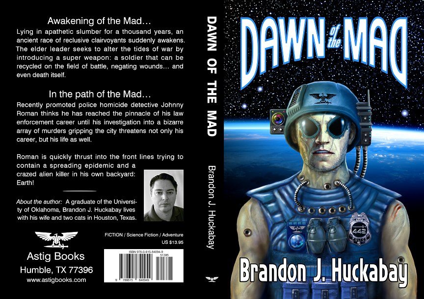 Dawn of the Mad - Science Fiction Cover Artwork and layout