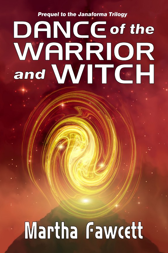 Science Fiction novel Dance of the Warrior and Witch with book cover design by Duncan Long