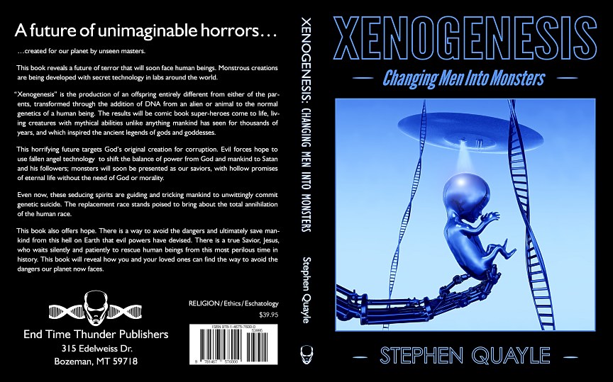 Xenogenesis book cover illustration and layout