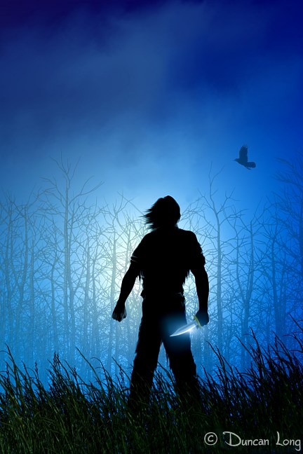 Horror illustration by book cover artist Duncan Long