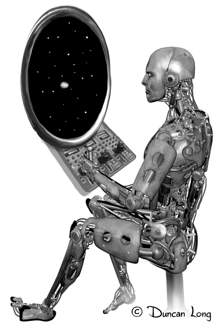 REmote Robot  - Lesser Gods science fiction novel artwork