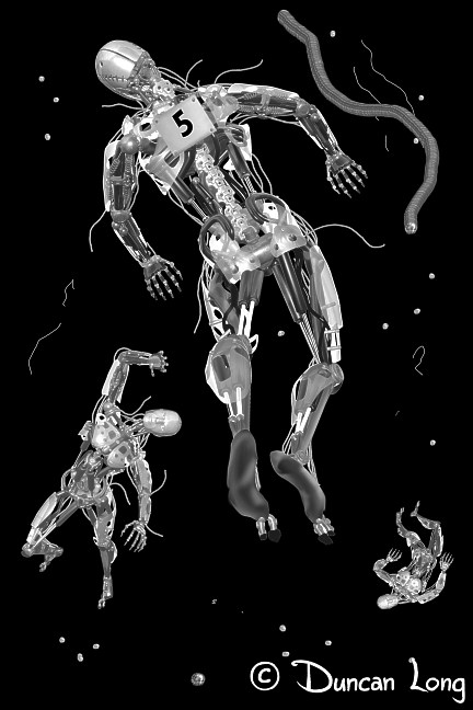 debris - Lesser Gods science fiction novel illustration