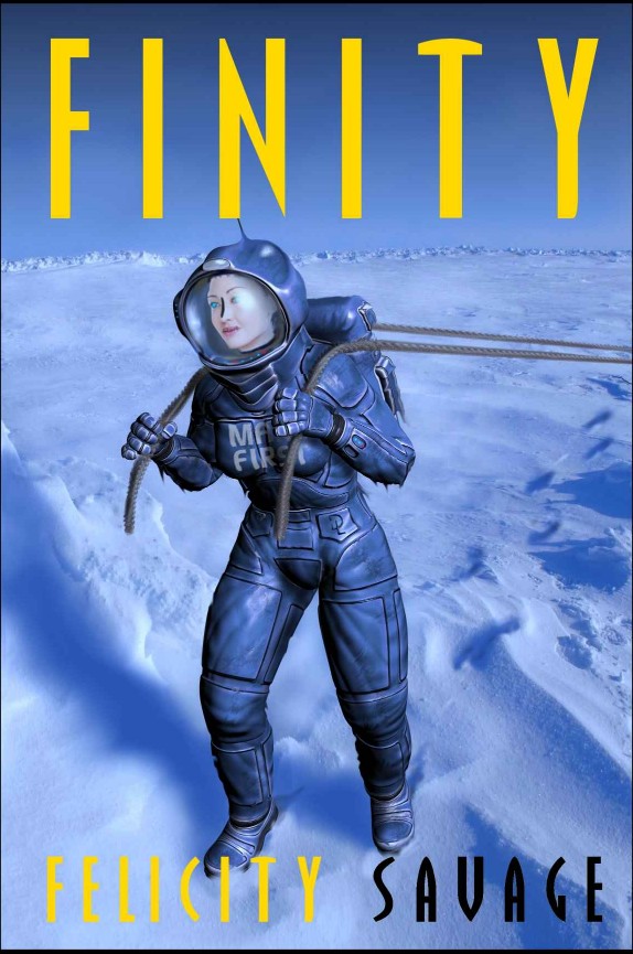"Finity" cover art by Duncan Long for science fiction short story