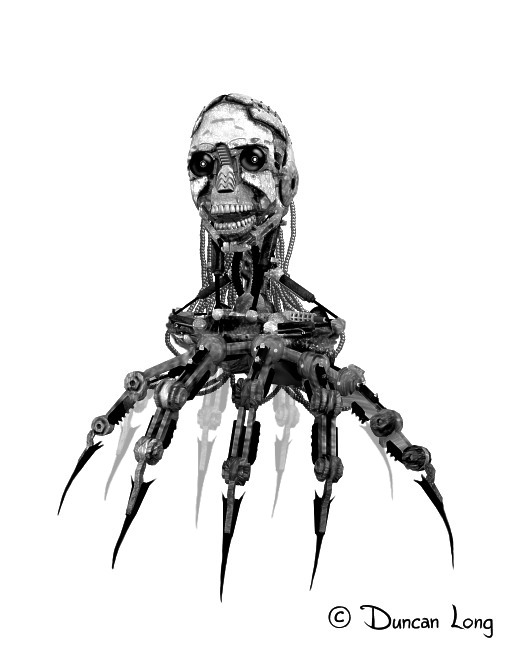 Robotic Monster - a little terror art for a science fiction novel or short story