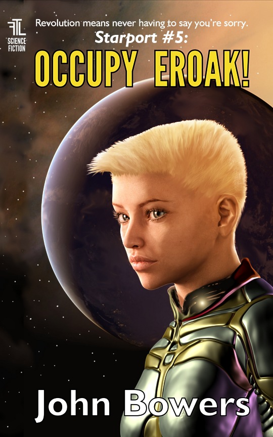 John Bowers Occupy book cover illustration for his sci-fi novel