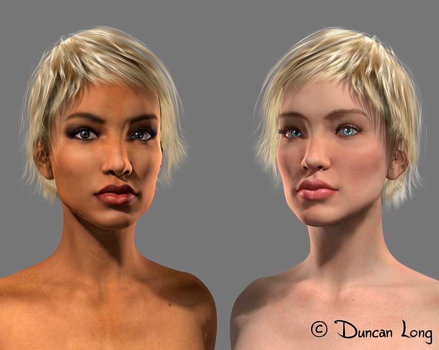 Alternate models with skin tones