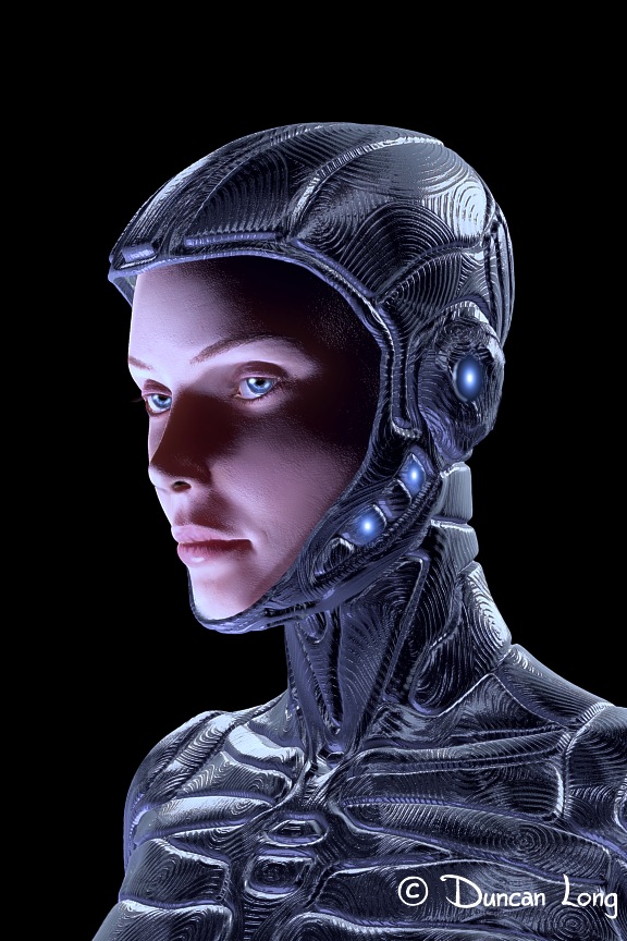 Stalker Cyborg book cover artwork 3D model