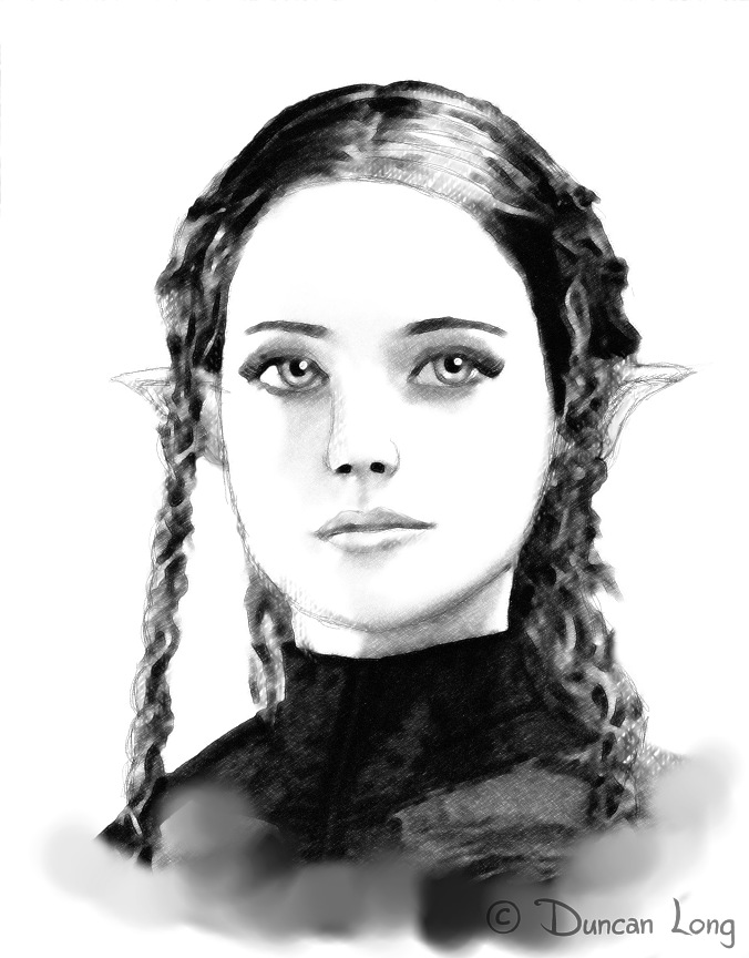 Character2_Black and White Book Illustration